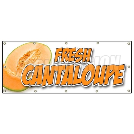 Signmission FRESH CANTALOUPE BANNER SIGN fruit harvest fresh market produce B-120 Fresh Cantaloupe
